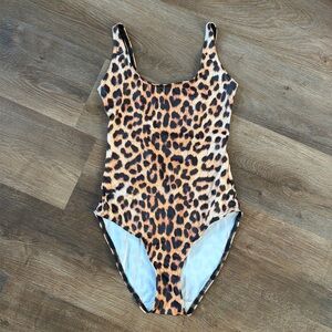 Black milk clothing leopard print swimsuit, size small